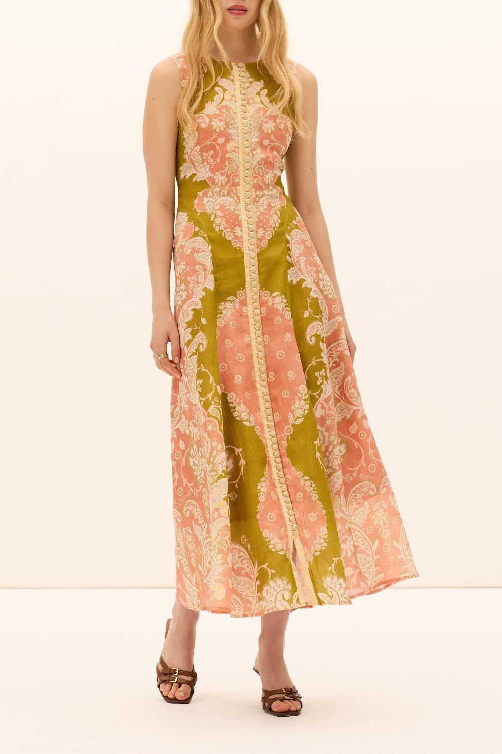 Girasole Paneled Dress-MULTI-0-CLOTHINGDRESSCASUAL-KATE FORD