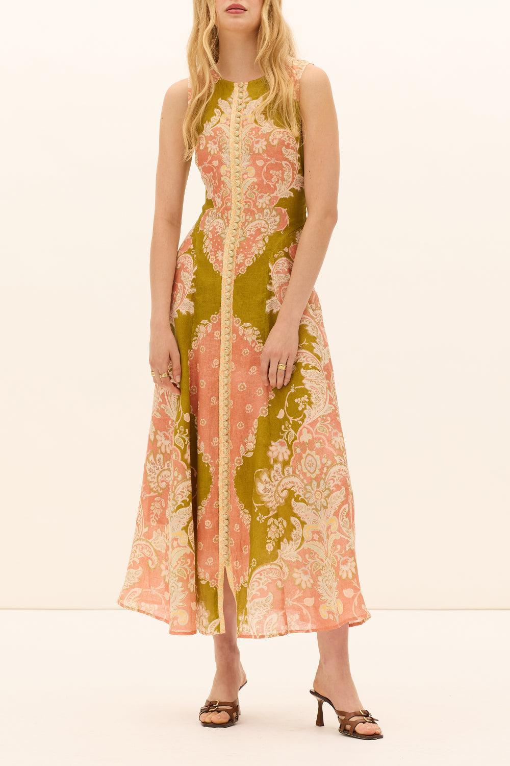 Girasole Paneled Dress-MULTI-0-CLOTHINGDRESSCASUAL-KATE FORD