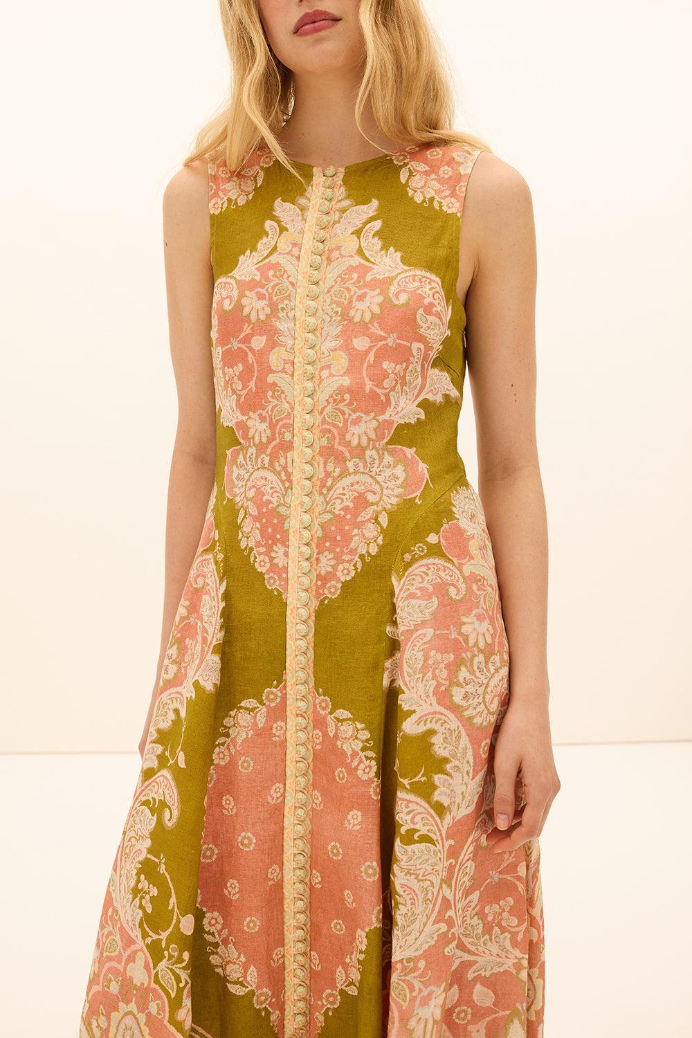 Girasole Paneled Dress-MULTI-0-CLOTHINGDRESSCASUAL-KATE FORD