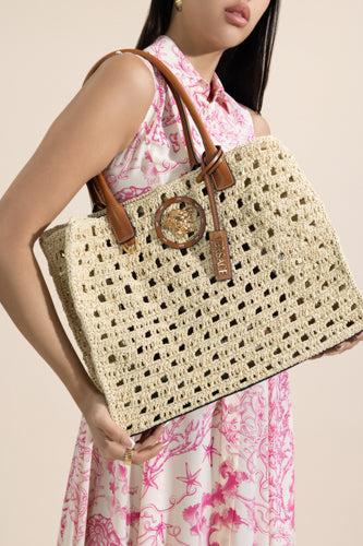La Medusa Large Tote - Natural-BROWN-HANDBAGTOTES-VERSACE