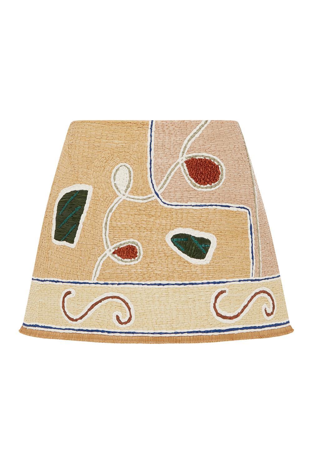 Velora Raffia Skirt-MULTI-2-CLOTHINGSKIRTMINI-ALEMAIS