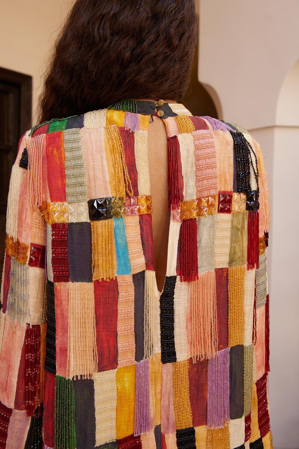 Majorelle Embellished Dress-MULTI-2-CLOTHINGDRESSCASUAL-ALEMAIS