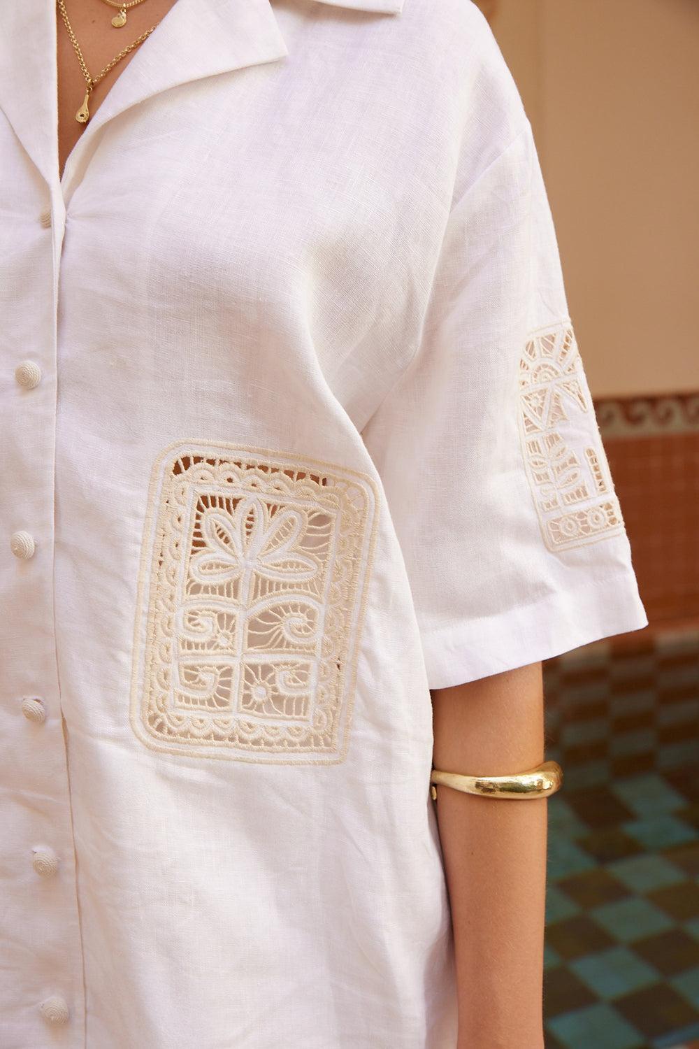 Rosemary Embroidered Shirt-CREAM-0-CLOTHINGTOPBLOUSE-ALEMAIS