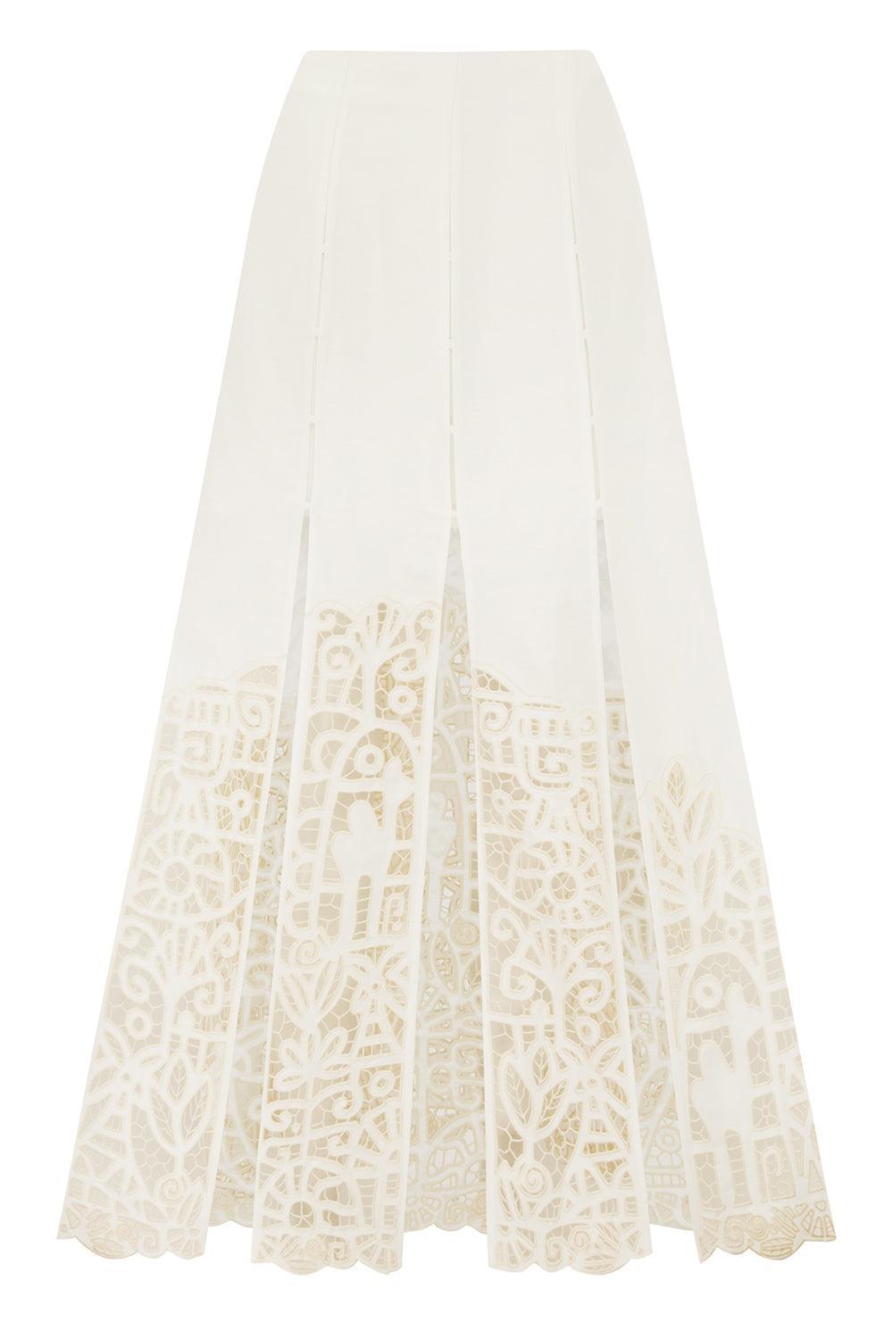 Rosemary Embroidered Skirt-CREAM-0-CLOTHINGSKIRTMAXI-ALEMAIS