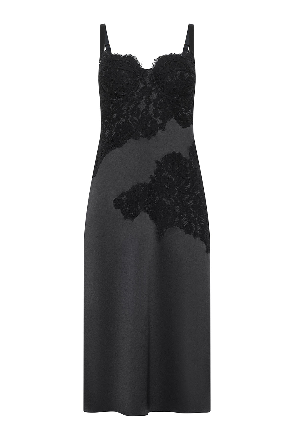 Senna Midi Dress-BLACK-XS-CLOTHINGDRESSCASUAL-L'AGENCE