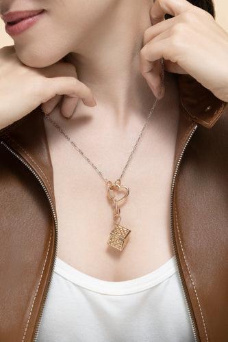 Heartlock Pendant - Yellow Gold-YELLOW GOLD-JEWELRYFINE JEWELPENDANT-MARLA AARON