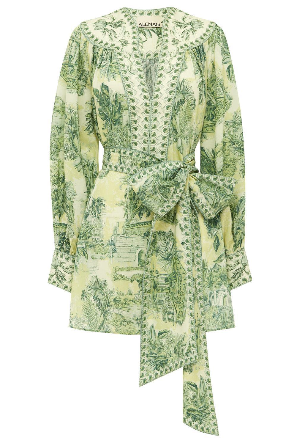 Sara Mini Dress-GREEN-2-CLOTHINGDRESSCASUAL-ALEMAIS