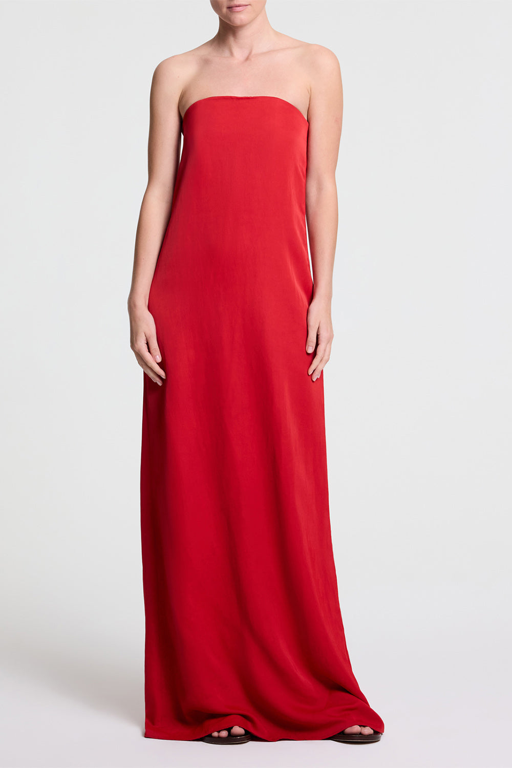 Carolyns Gown - Pompeian Red-RED-2-CLOTHINGDRESSGOWN-TWP