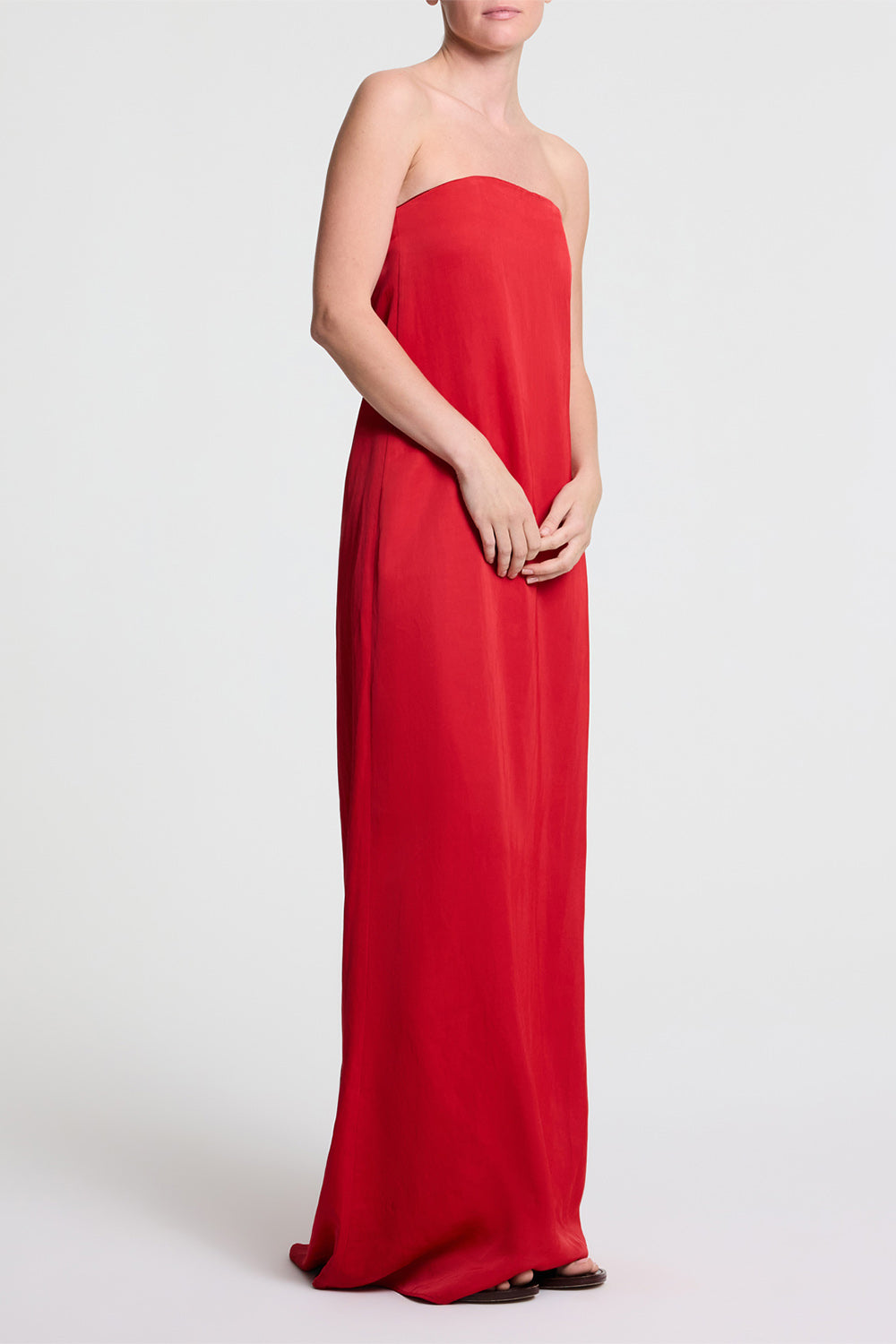 Carolyns Gown - Pompeian Red-RED-2-CLOTHINGDRESSGOWN-TWP