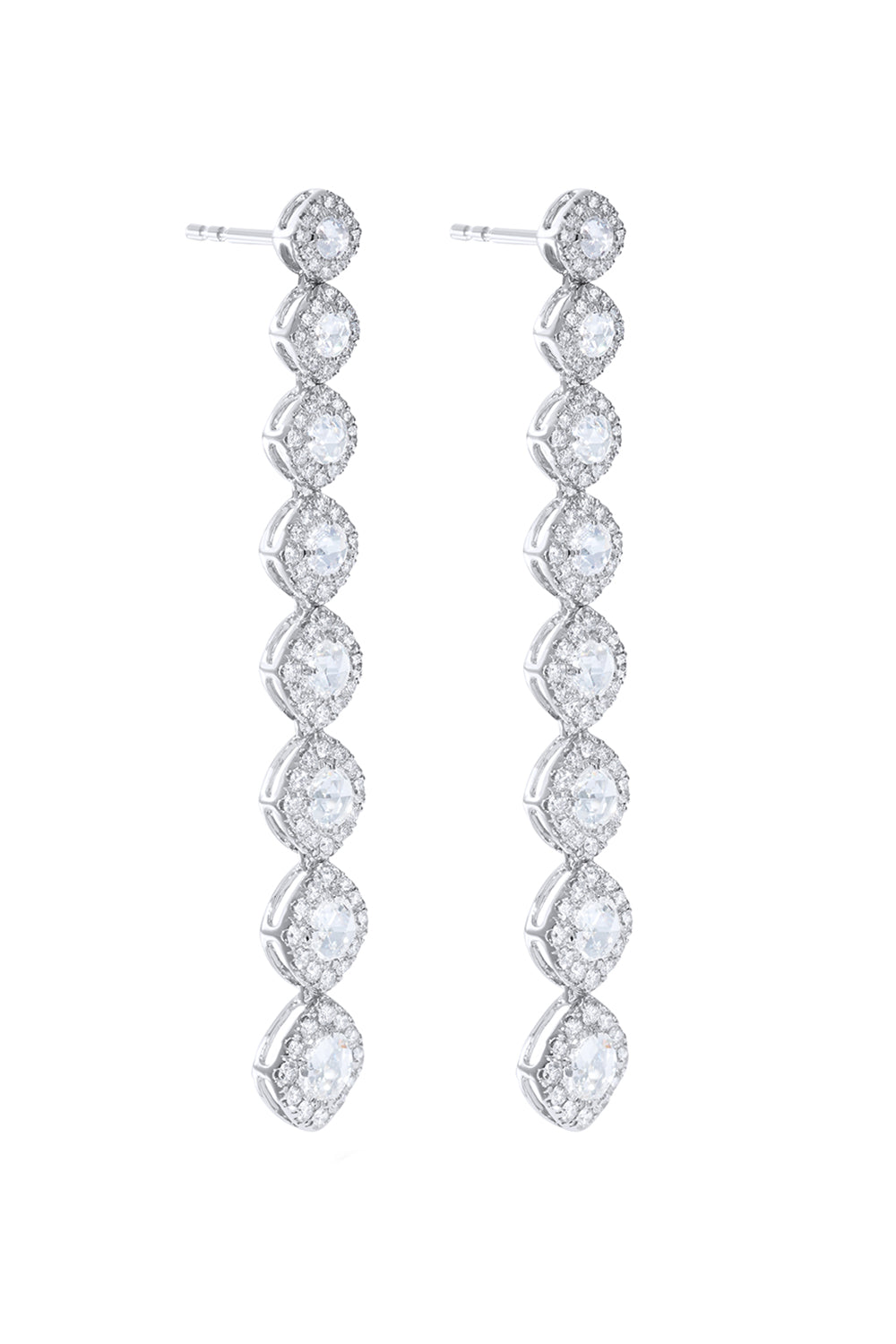 Diamond Linear Drop Earrings-WHITE GOLD-JEWELRYFINE JEWELEARRING-64 FACETS