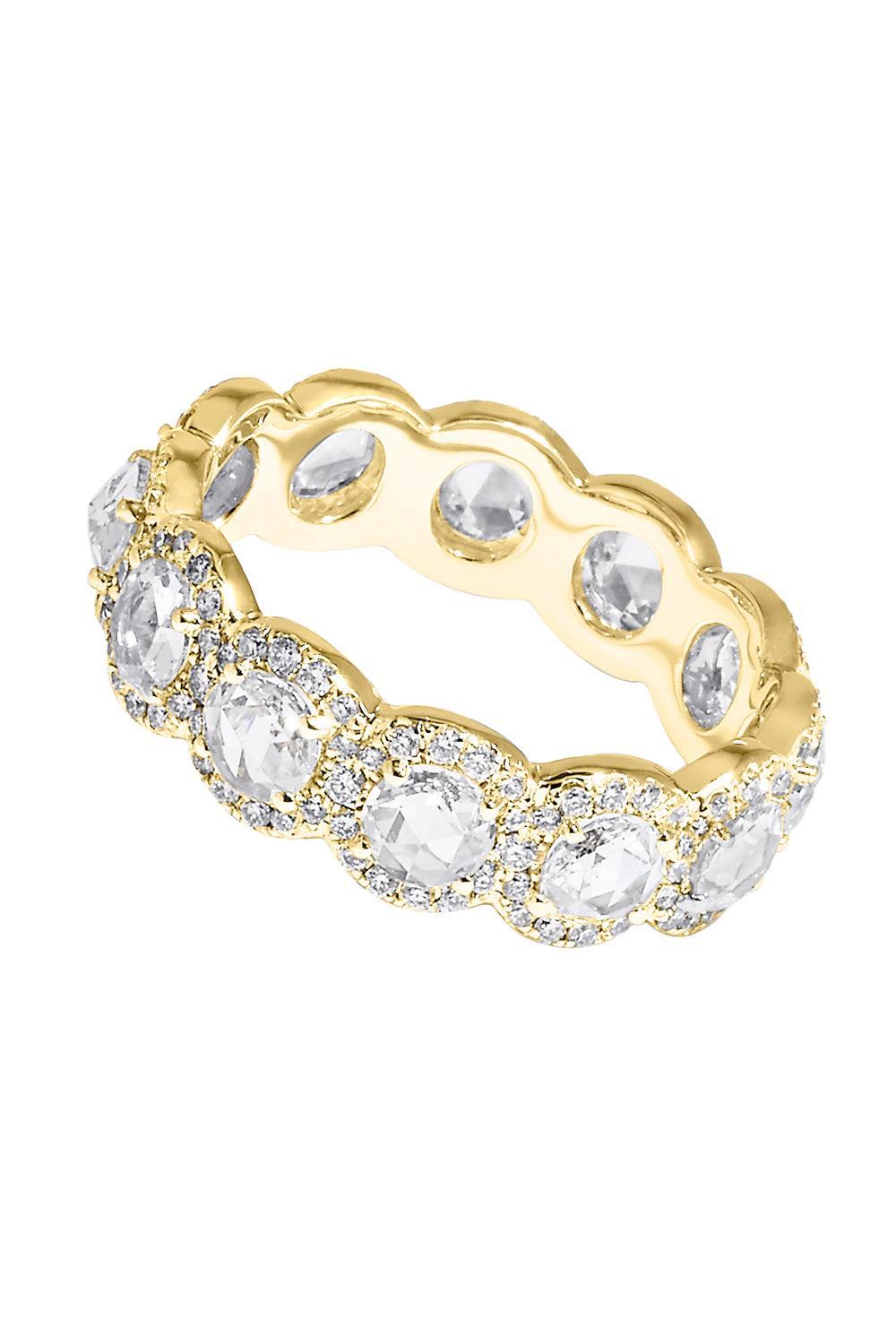Diamond Scallop Eternity Ring-YELLOW GOLD-5.75-JEWELRYFINE JEWELRING-64 FACETS