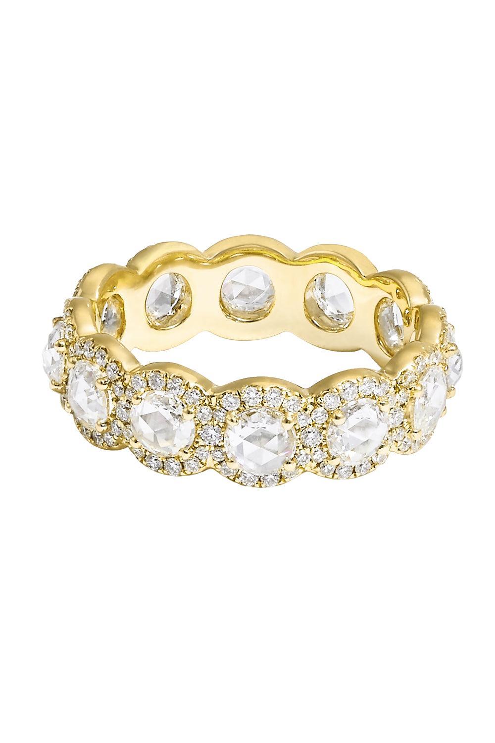 Diamond Scallop Eternity Ring-YELLOW GOLD-5.75-JEWELRYFINE JEWELRING-64 FACETS