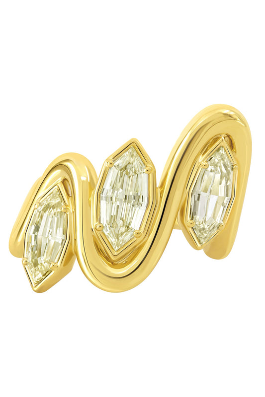 Diamond Three Wave Ring