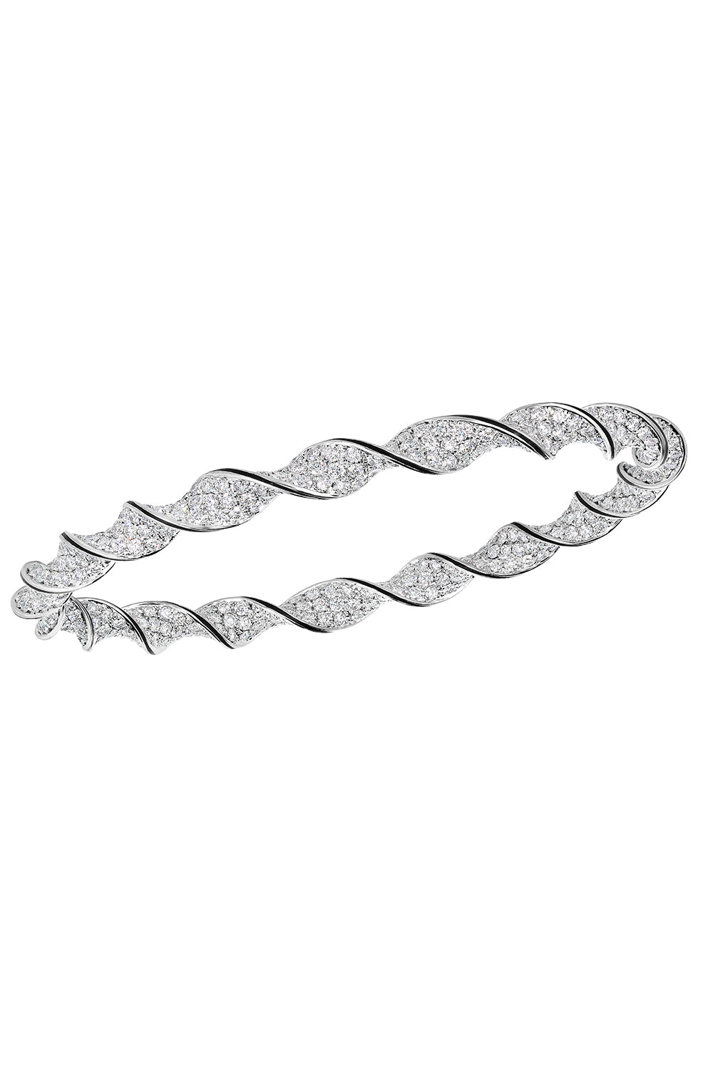 Diamond Black Enamel Twist Bracelet