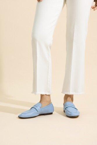 Essenziale Leather Loafer - Azure-BLUE-36-SHOEFLAT SHOE-SOPHIQUE