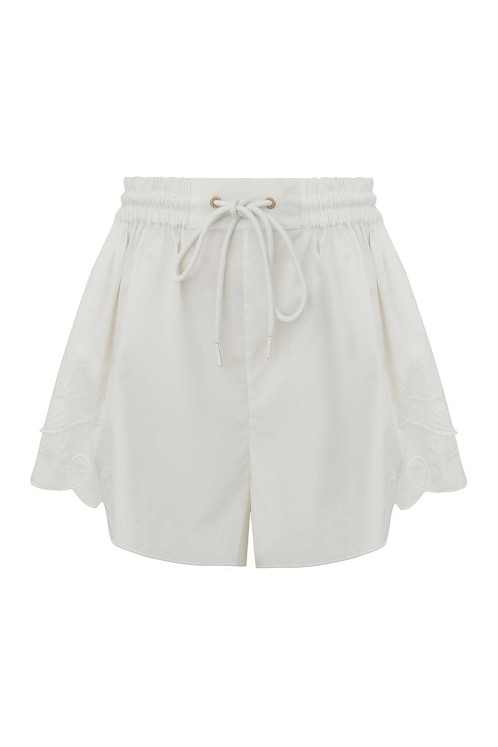 Daylight Flat Front Short-WHITE-0-CLOTHINGPANTSHORT-ZIMMERMANN