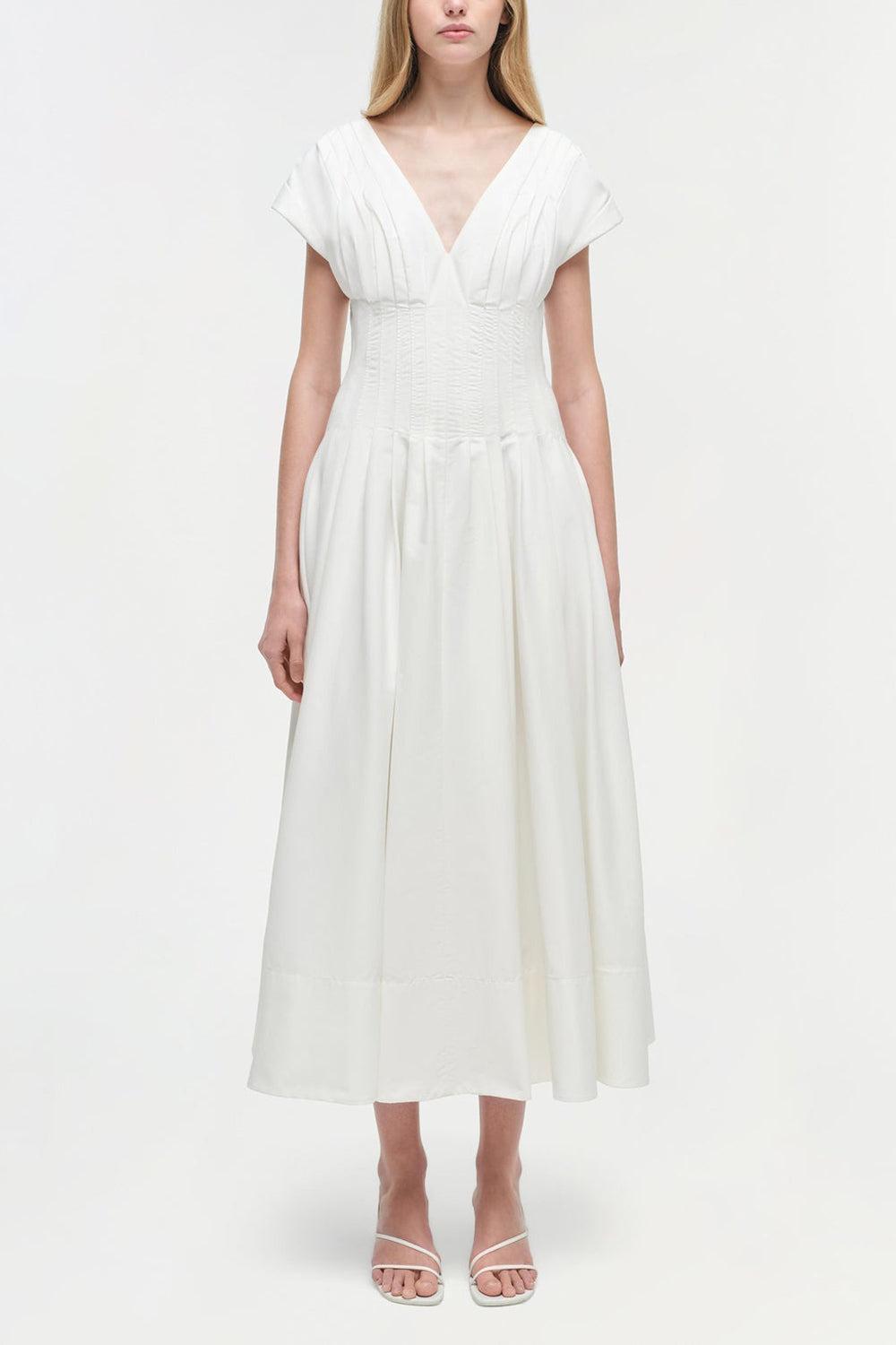 Nina Dress - White-WHITE-2-CLOTHINGDRESSCASUAL-SIMKHAI