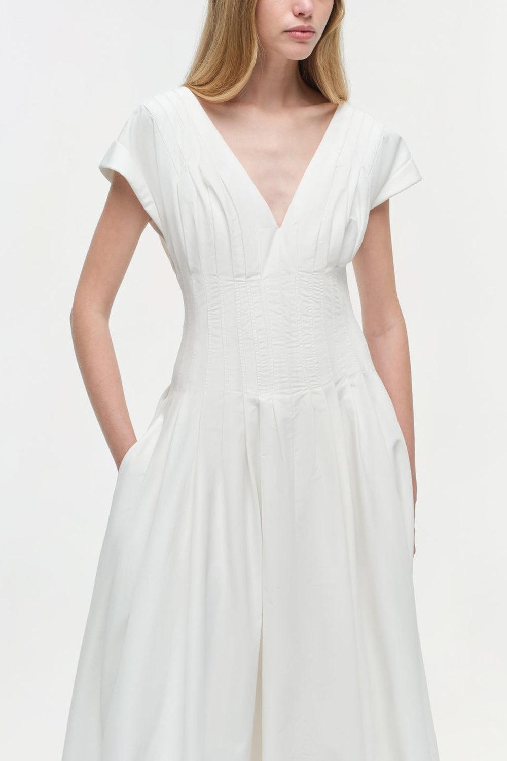Nina Dress - White-WHITE-2-CLOTHINGDRESSCASUAL-SIMKHAI
