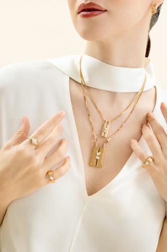 Diamond Diamond Small Blade Necklace-YELLOW GOLD-18-JEWELRYFINE JEWELNECKLACE O-LORAIDA