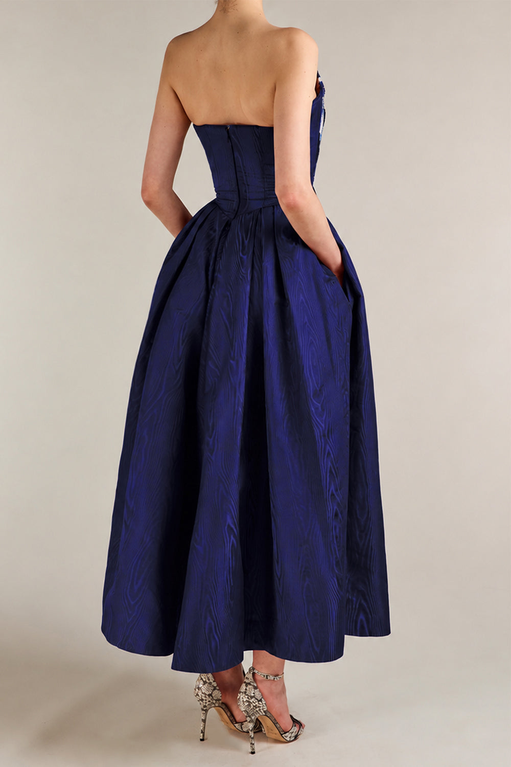 Etta Embellished Landscape Strapless Dress