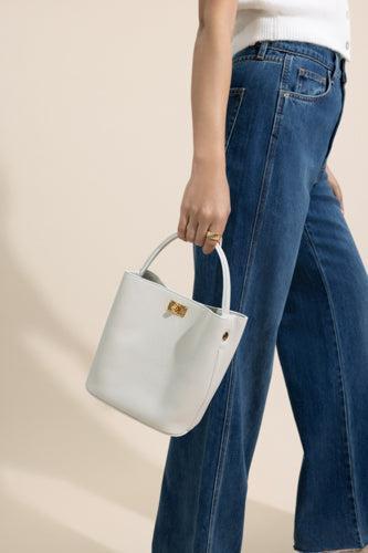 Mini Odeon Bag - Khaki-CREAM-HANDBAGTOP HANDLE-MICHINO