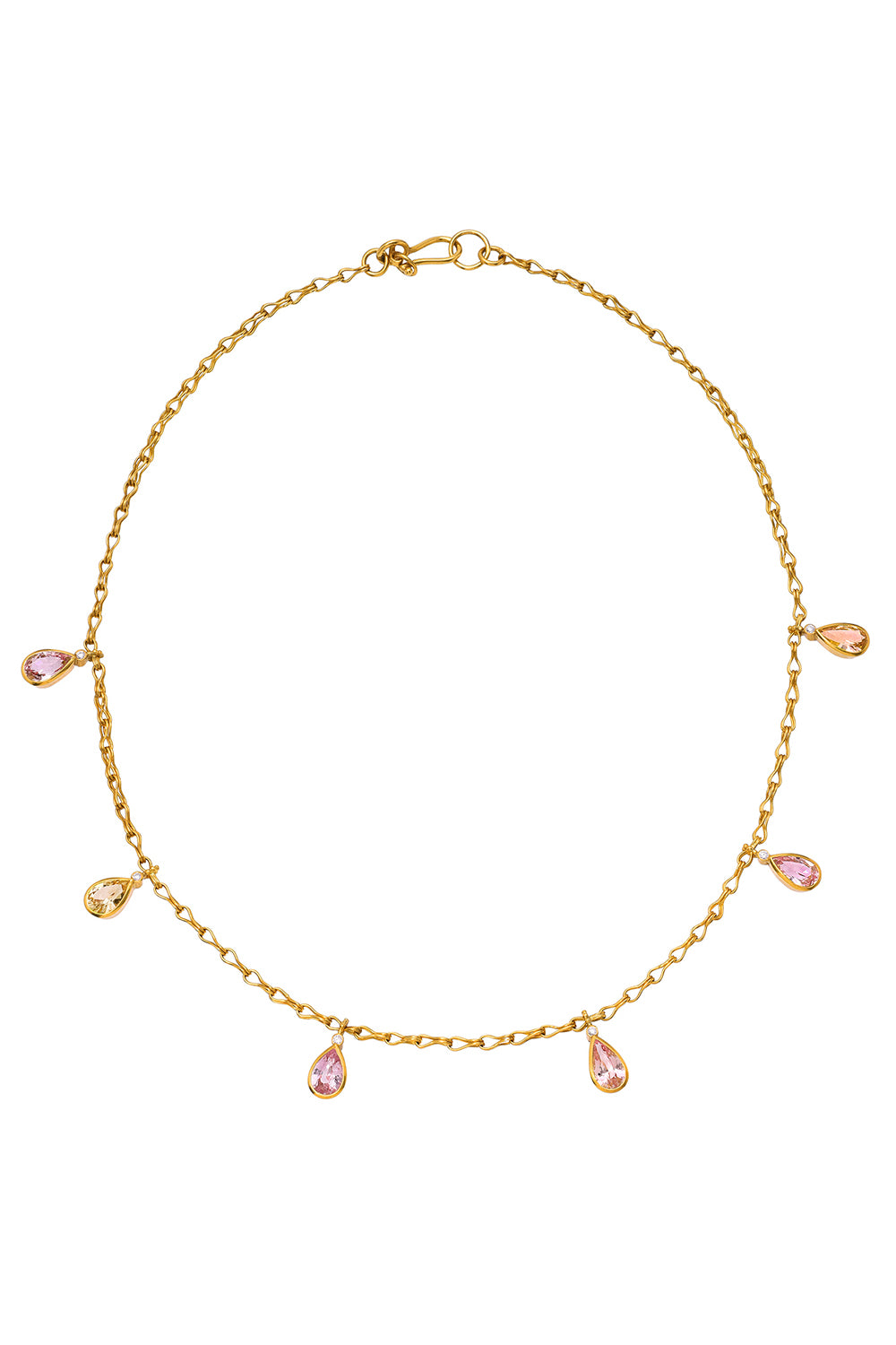 Sapphire Diamond Flare Necklace