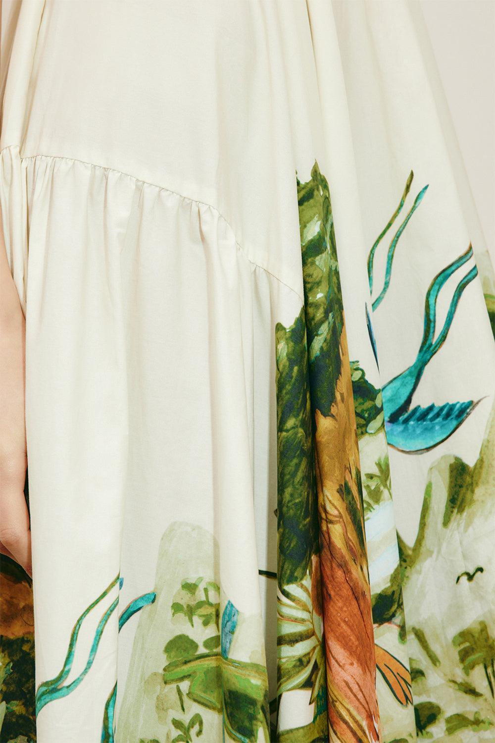 Toucan Tango Midi Dress-CREAM-0-CLOTHINGDRESSCASUAL-ALEMAIS