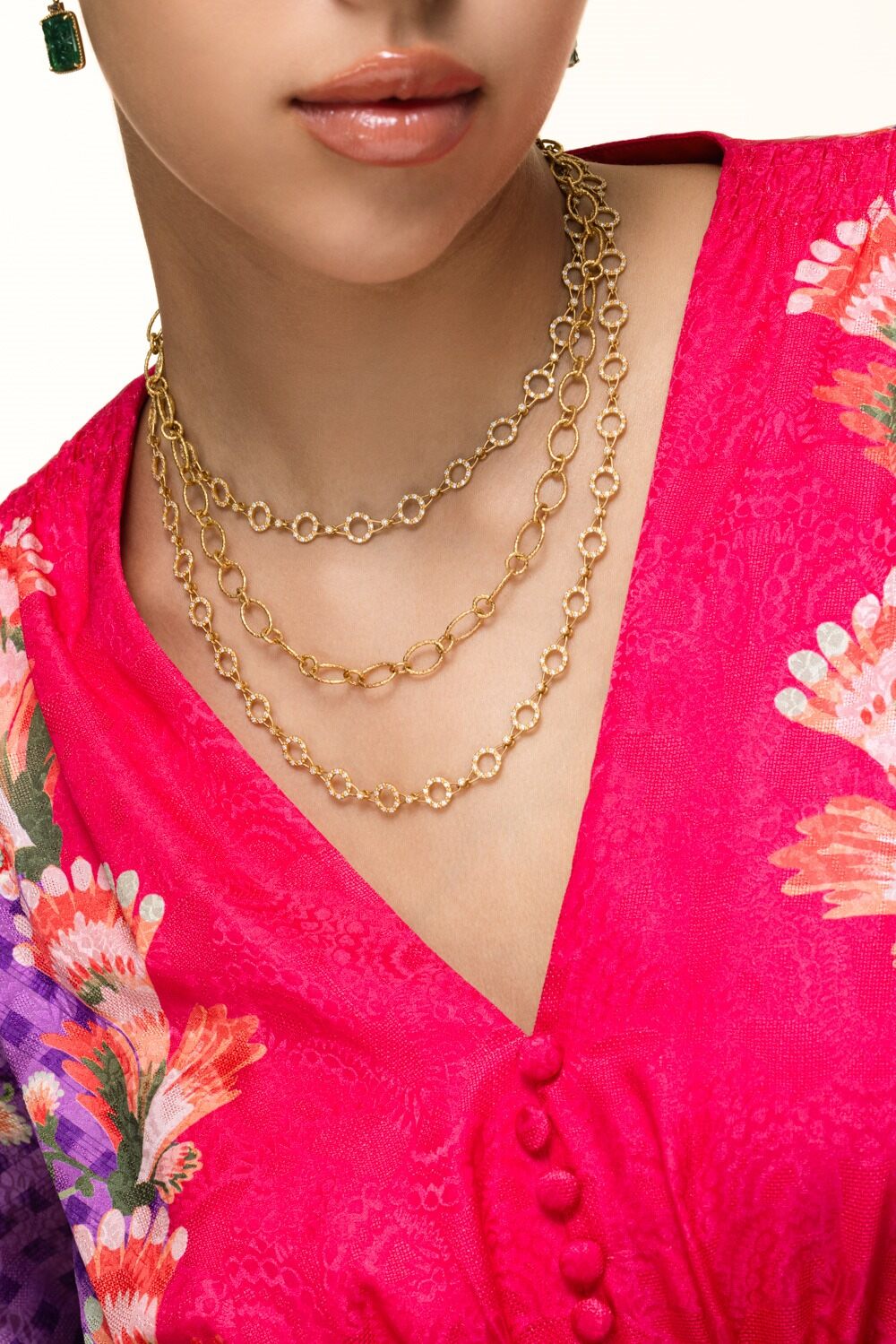 Oval Rubber Band Chain Necklace-YELLOW GOLD-18-JEWELRYFINE JEWELNECKLACE O-COOMI