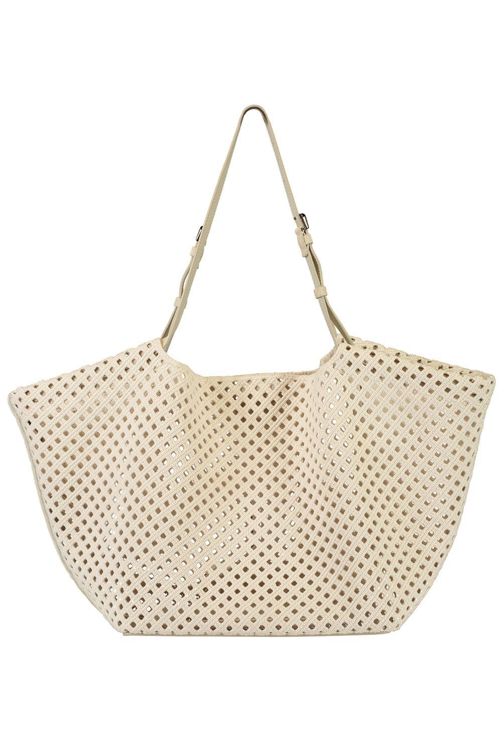 Embroidered Panier Handbag-WHITE-O/S-HANDBAGTOTES-BRUNELLO CUCINELLI