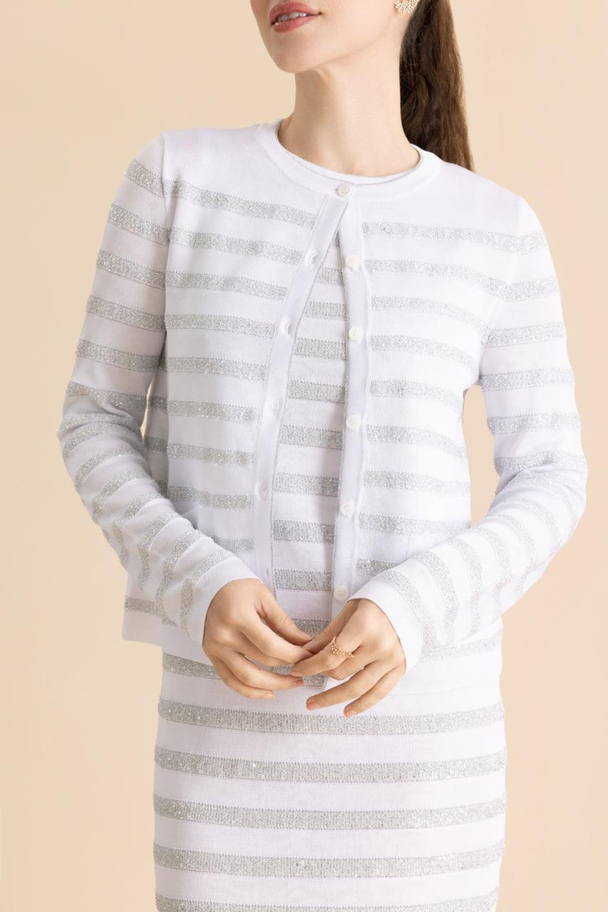 Crewneck Buttoned Cardigan-WHITE-38-CLOTHINGTOPCARDIGAN-MISSONI