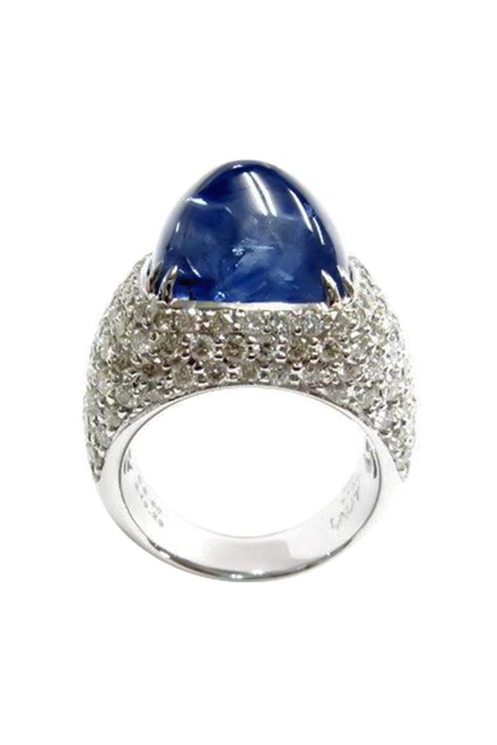 Blue Sapphire Diamond Ring-WHITE GOLD-6.5-JEWELRYFINE JEWELRING-ALEXANDER LAUT