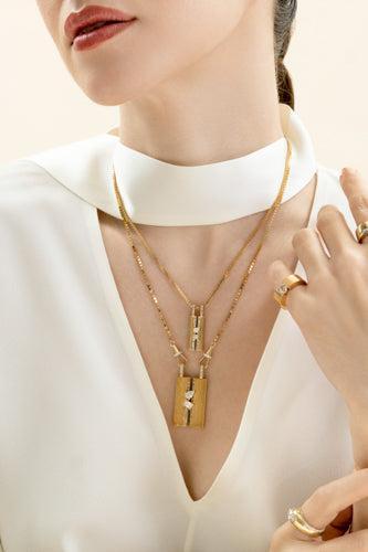 Diamond Diamond Small Blade Necklace-YELLOW GOLD-18-JEWELRYFINE JEWELNECKLACE O-LORAIDA