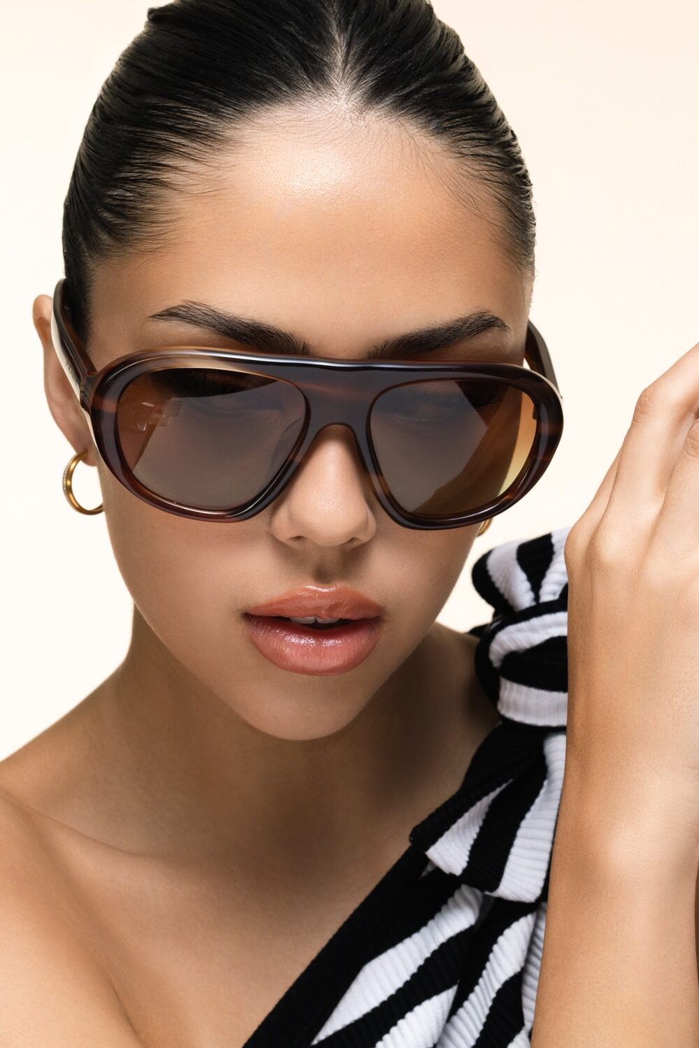 Round Frame Gradient Sungllasses-STRIPE-ACCESSORIESUNGLASSES-PRADA