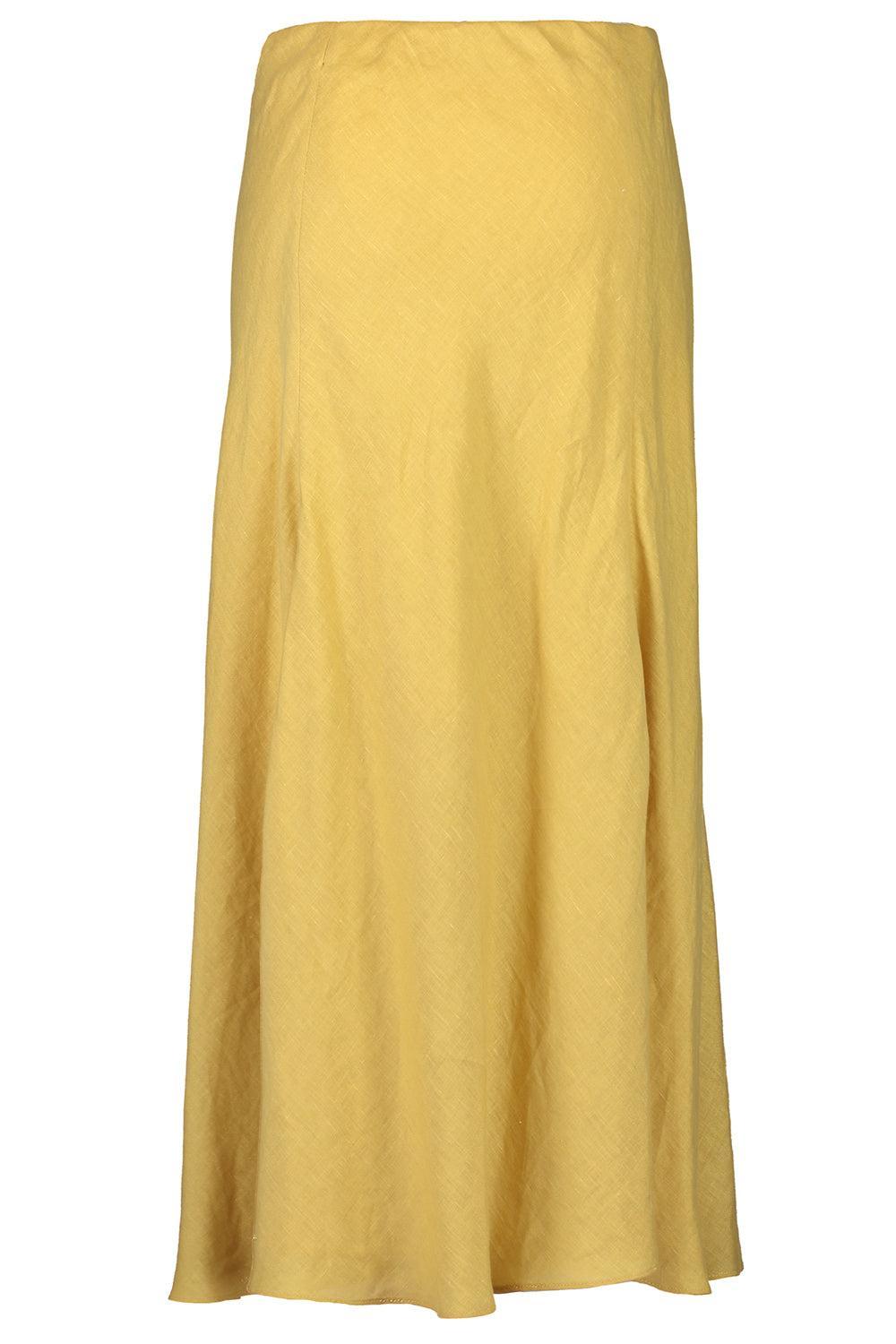 Fit And Flare Midi Skirt - Sun Yellow-YELLOW-38-CLOTHINGSKIRTMIDI-BRUNELLO CUCINELLI
