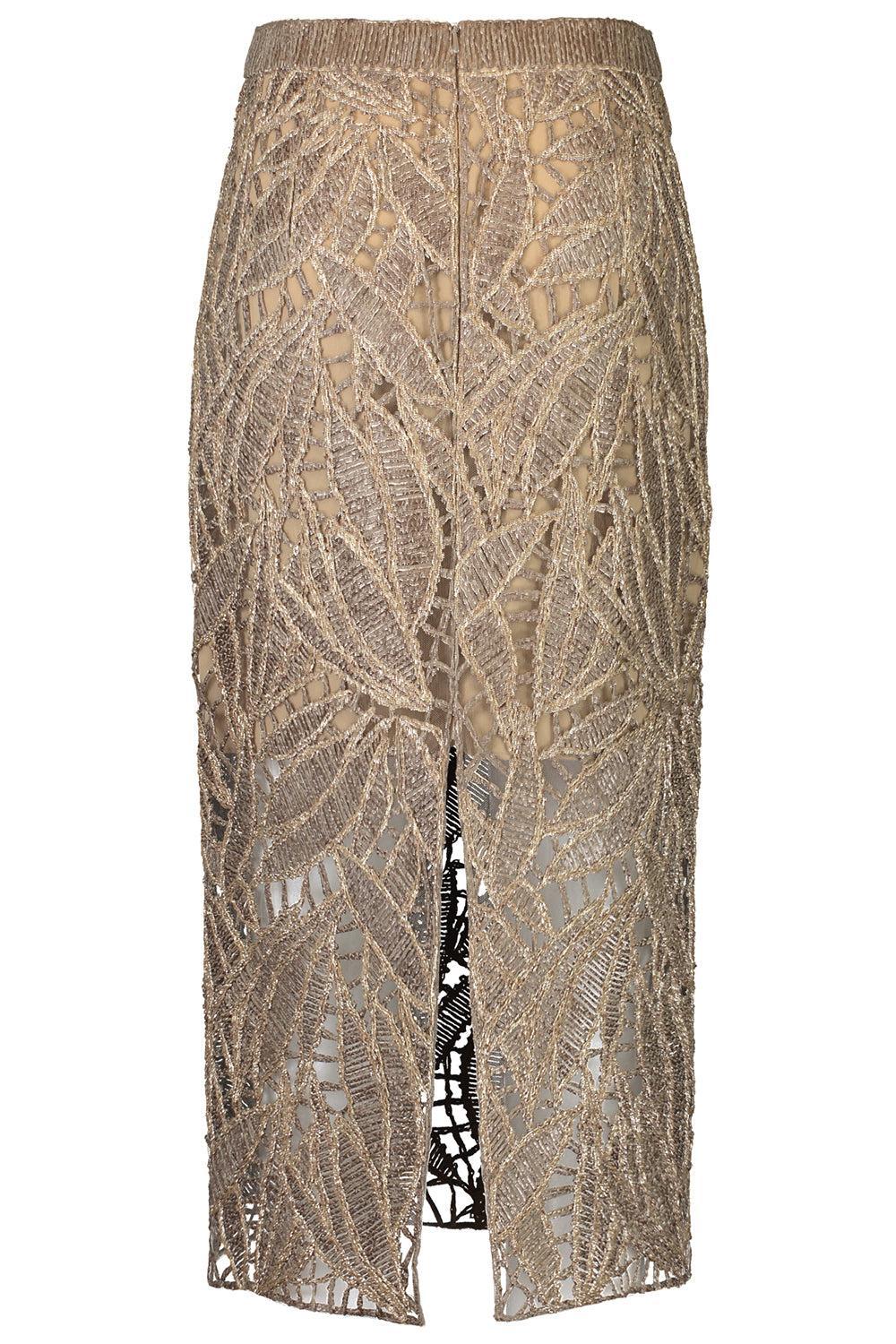 Opera Embroidered Pencil Skirt-WHITE-38-CLOTHINGSKIRTKNEE LENGT-BRUNELLO CUCINELLI