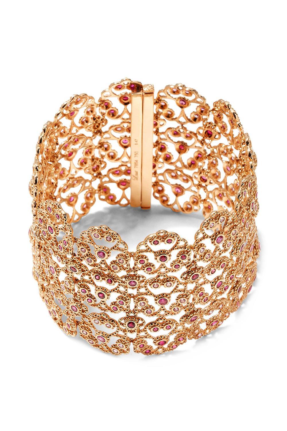 Ruby Pink Sapphire Bracelet-ROSE GOLD-JEWELRYFINE JEWELBRACELET O-ALEXANDER LAUT