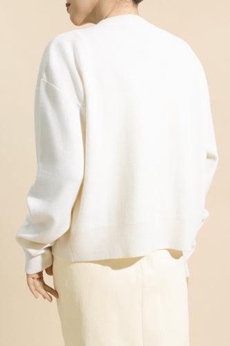 Long Sleeve Embellished Cardigan-CREAM-XS-CLOTHINGTOPCARDIGAN-RABANNE