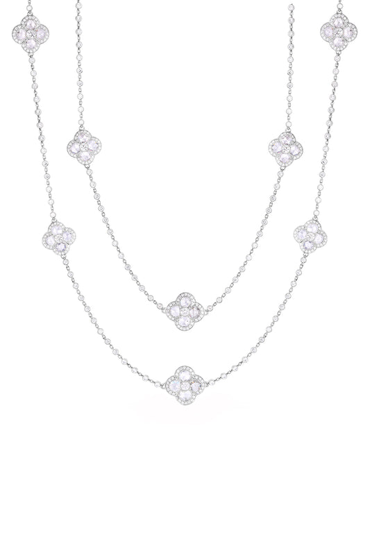 Diamond Floral Chain Necklace