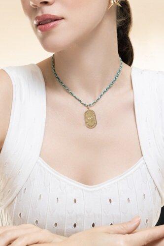 Diamond Oval Je T'adore Pendant-YELLOW GOLD-JEWELRYFINE JEWELPENDANT-CAROL KAUFFMANN