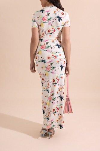 Floral Maxi Skirt-YLWRDBLU-34-CLOTHINGSKIRTMAXI-RABANNE