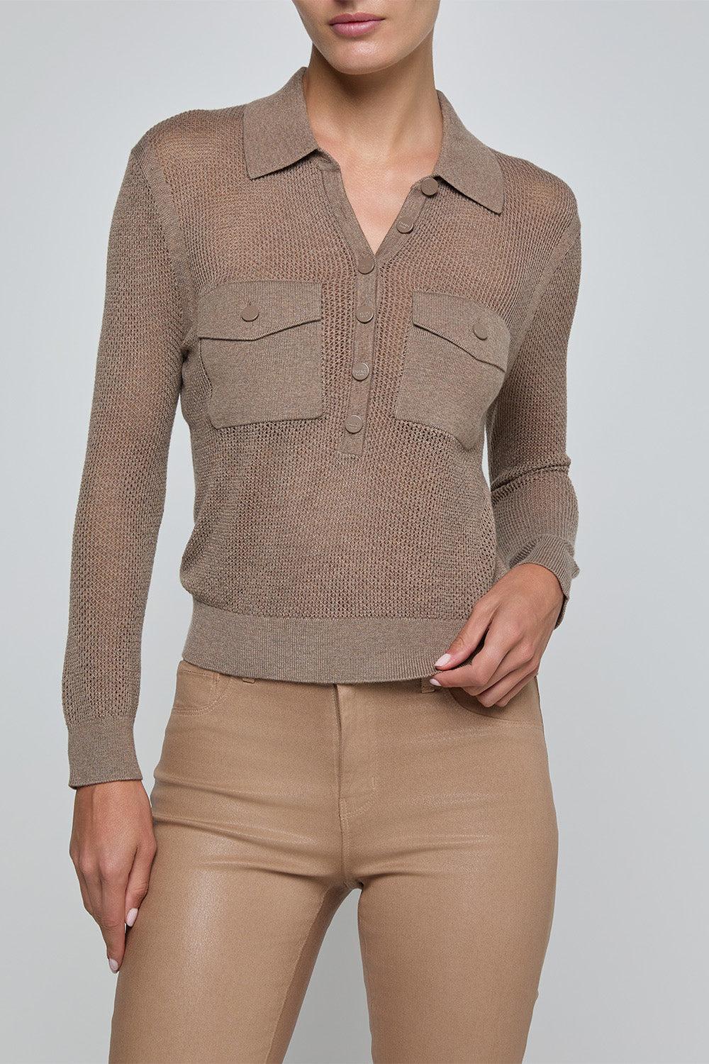 Carine Sweater-BROWN-XS-CLOTHINGTOPKNITS-L'AGENCE
