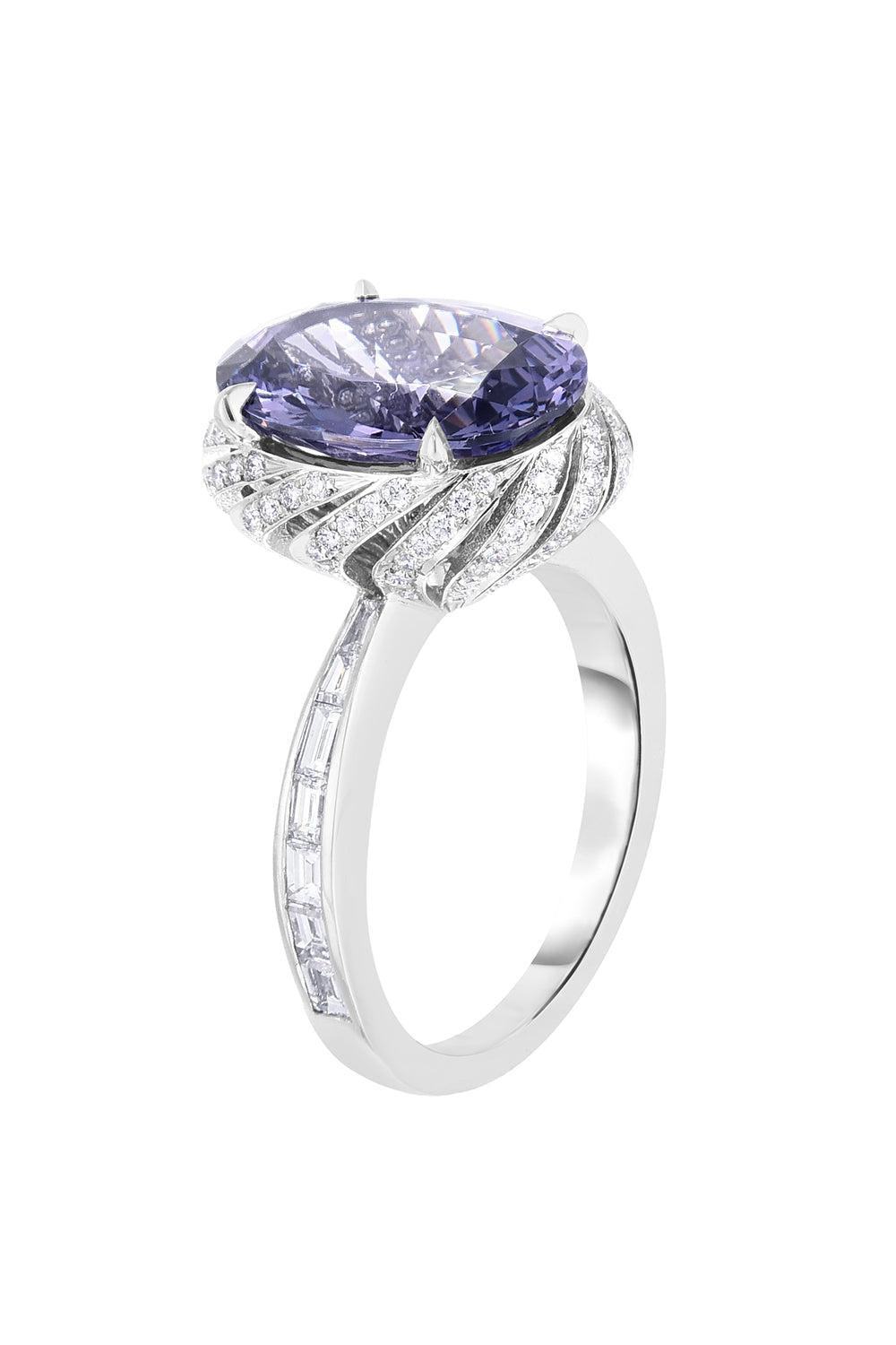 Diamond Spinel Gemset Ring-PLATINUM-6-JEWELRYFINE JEWELRING-CICADA