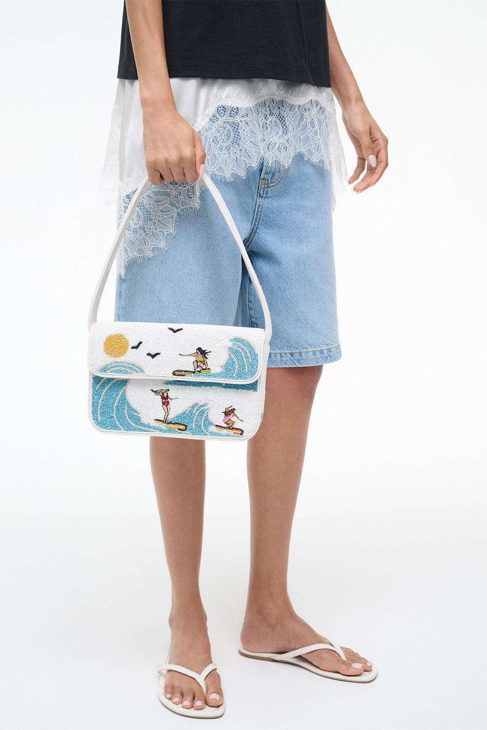 Tommy Beaded Bag - Surf Babes-COASTAL-O/S-HANDBAGSHOULDER-STAUD