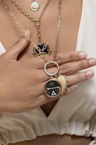 True Love Heart Love Token Oversized Medallion-YELLOW GOLD-JEWELRYFINE JEWELPENDANT-FOUNDRAE