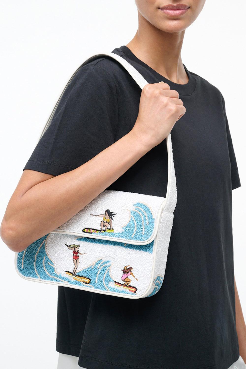 Tommy Beaded Bag - Surf Babes-COASTAL-O/S-HANDBAGSHOULDER-STAUD