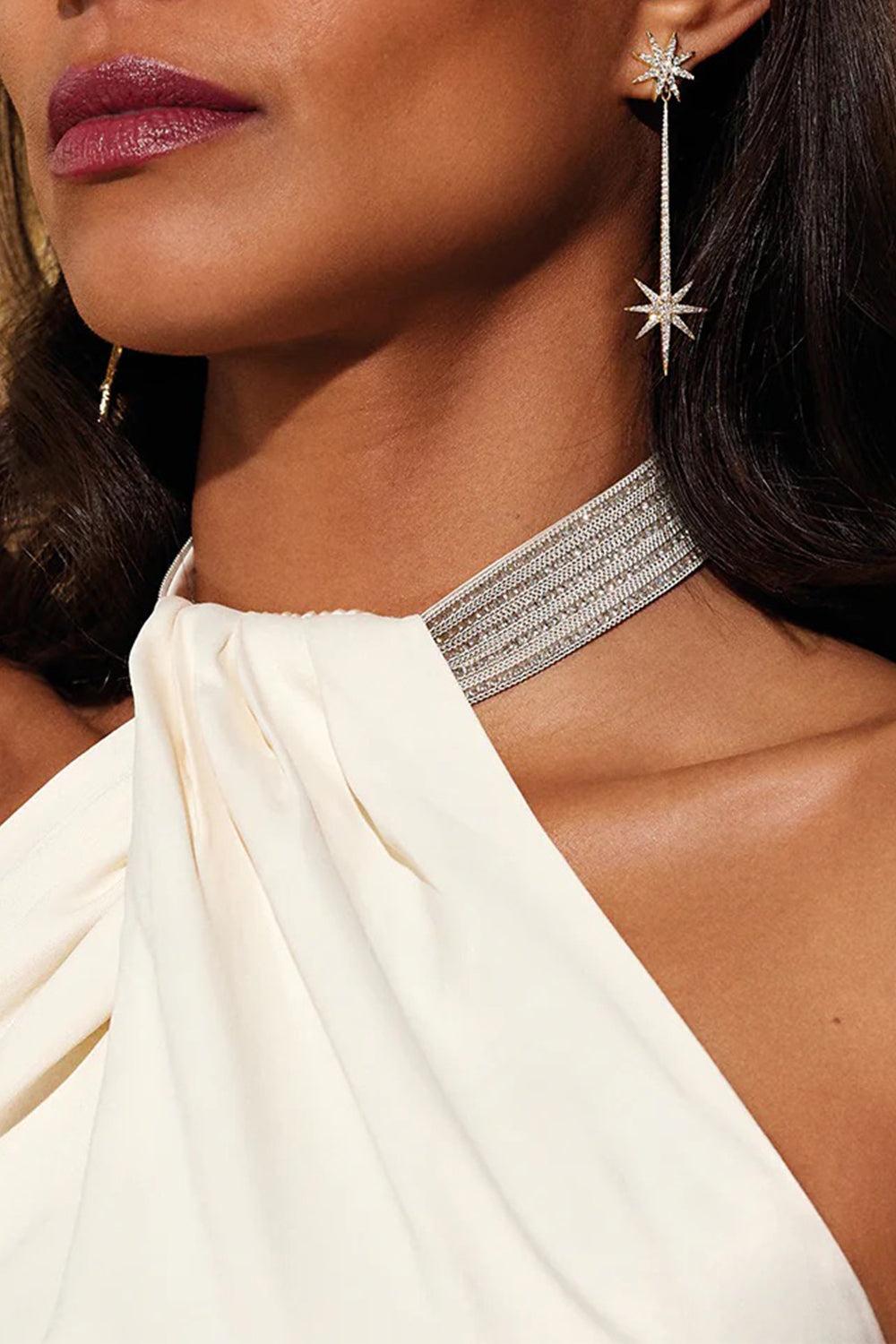 Tsavorite Diamond Star Drop Earrings-YELLOW GOLD-JEWELRYFINE JEWELEARRING-ROBINSON PELHAM