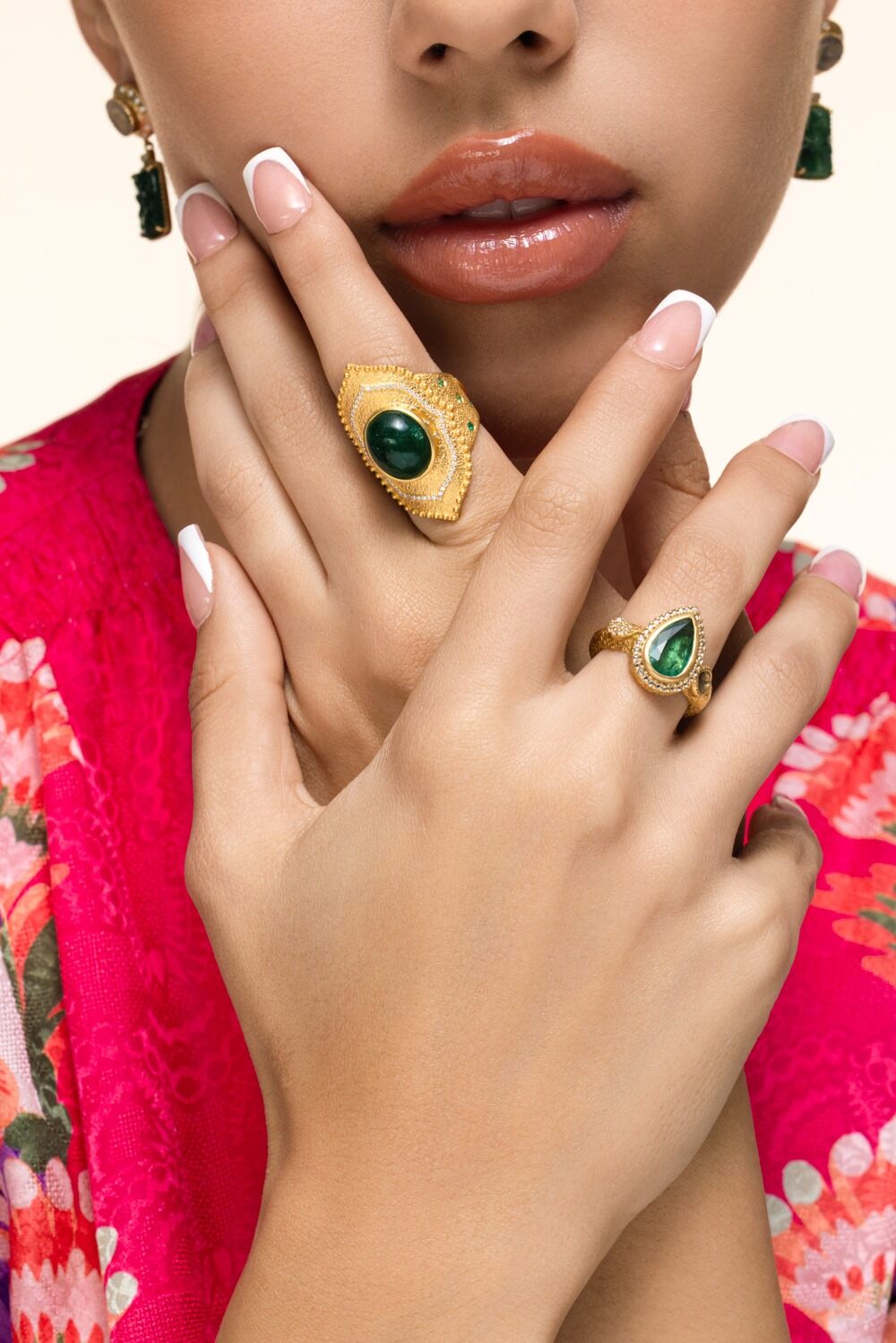 Emerald Pear Luminosity Ring-YELLOW GOLD-6.75-JEWELRYFINE JEWELRING-COOMI