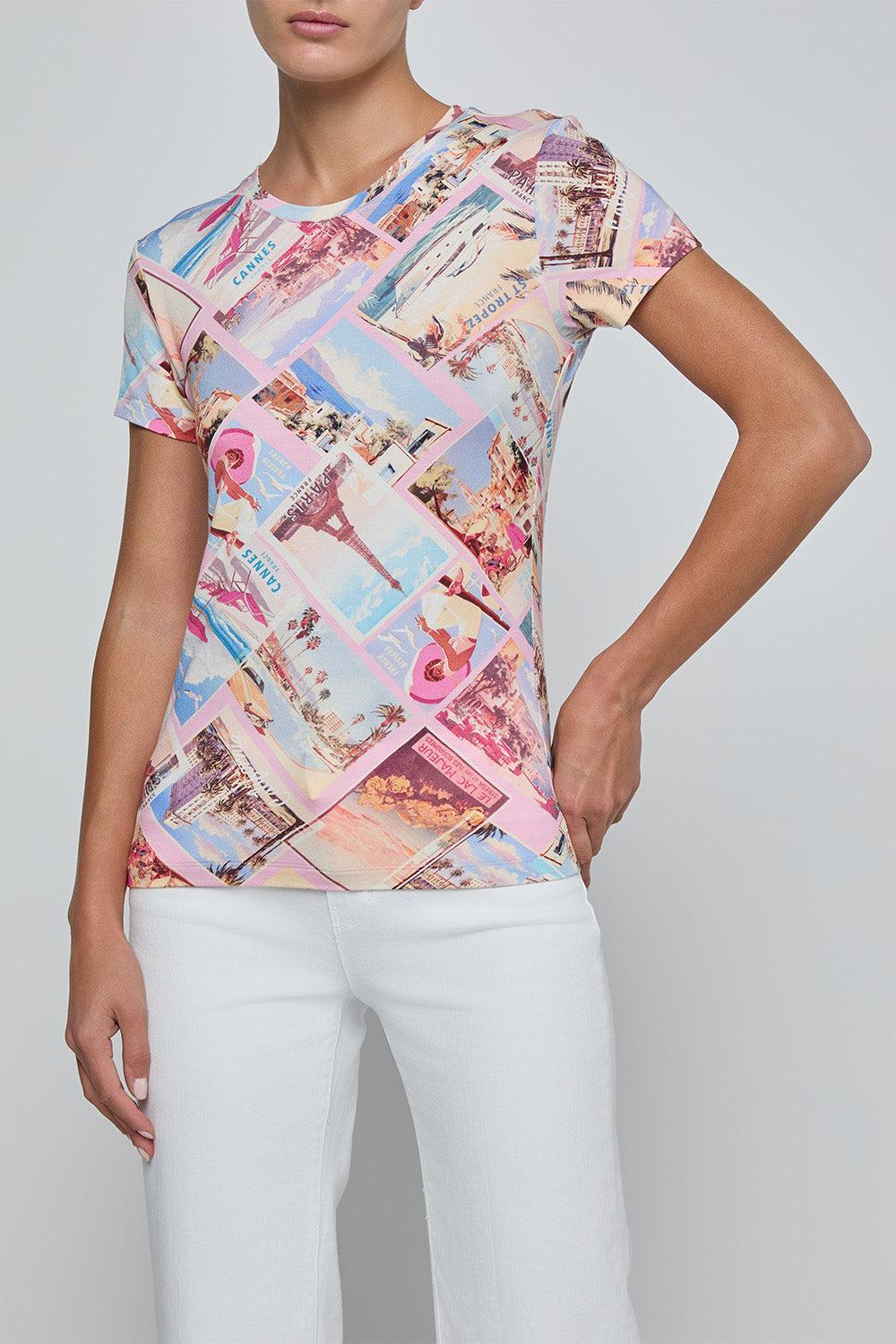 Ressi Tee - Postcard-PINK-XS-CLOTHINGTOPT-SHIRT-L'AGENCE