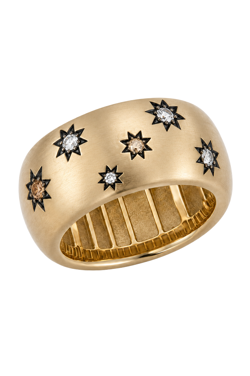 White Brown Diamond Celeste Band Ring