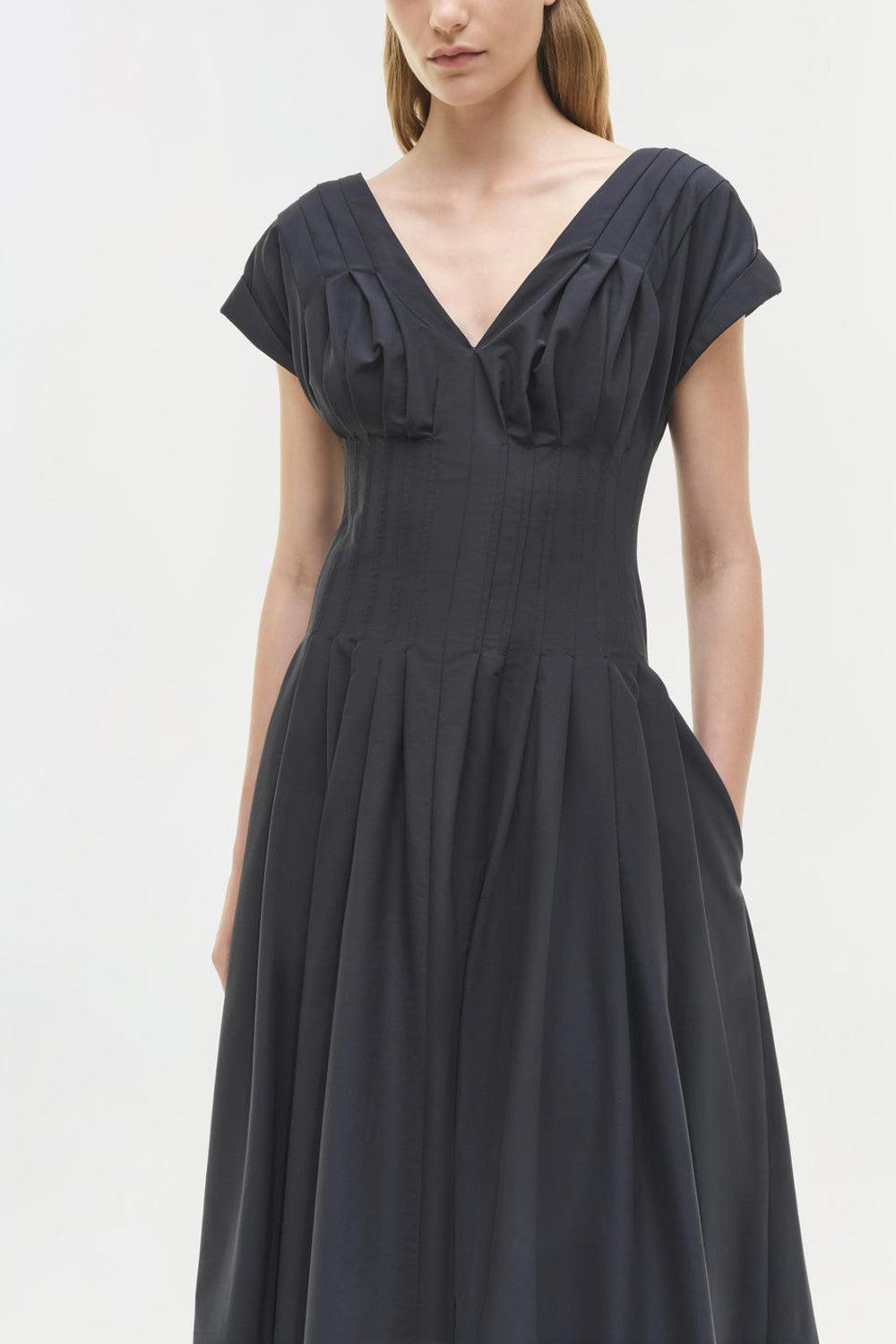 Nina Dress - Midnight-MIDNIGHT-2-CLOTHINGDRESSCASUAL-SIMKHAI